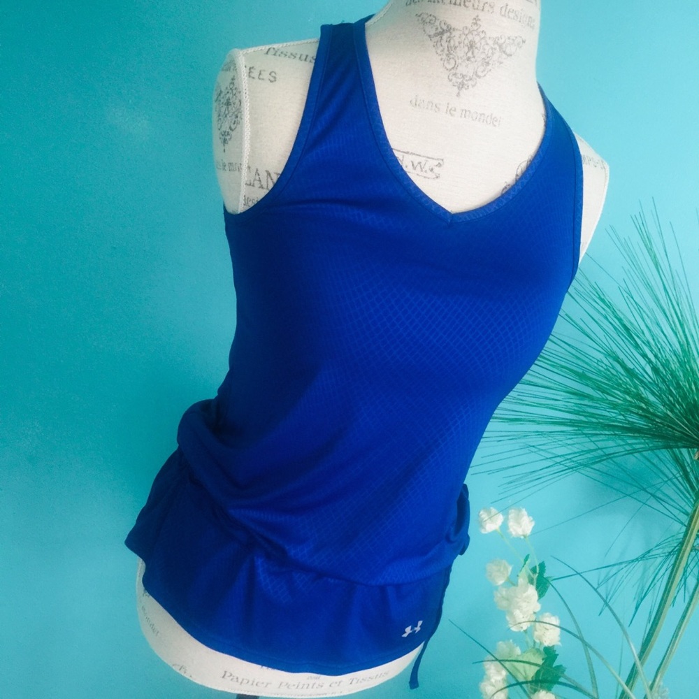 Under Armour S Blue Semi Fitted Tank Top Shirt